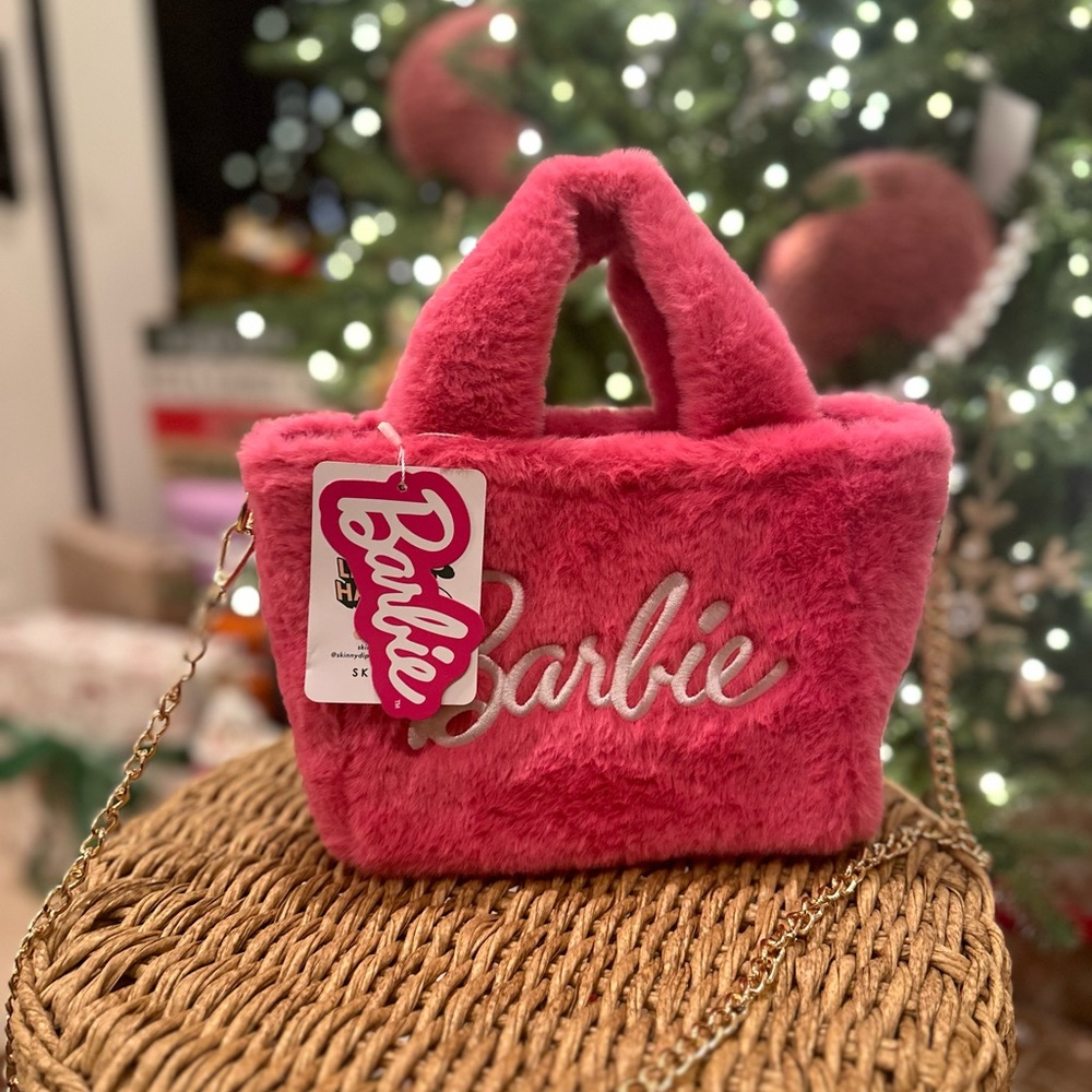 Barbie Mattel Skinny dip Fluff fluffy pink tote bag purse movie crossbody - Picture 11 of 12